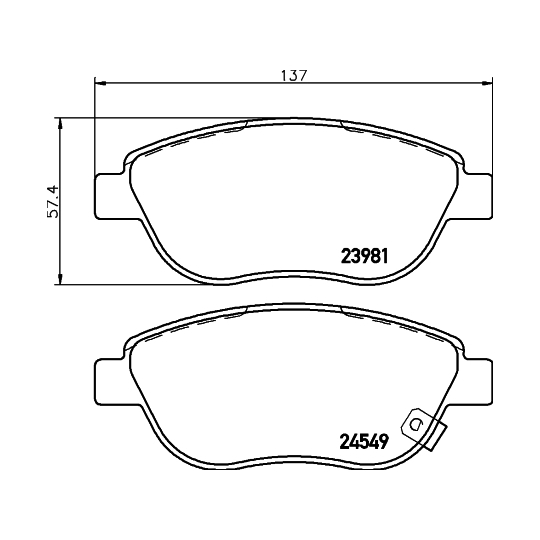 8DB 355 013-371 - Brake Pad Set, disc brake 