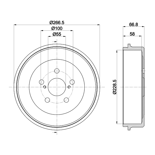 8DT 355 300-501 - Brake Drum 