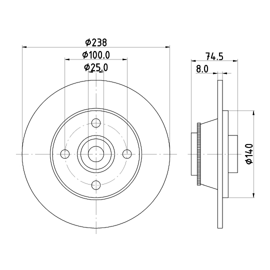 8DD 355 123-391 - Brake Disc 