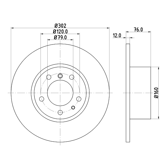 8DD 355 127-021 - Bromsskiva 