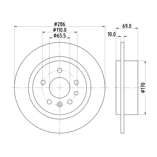 8DD 355 107-001 - Bromsskiva 