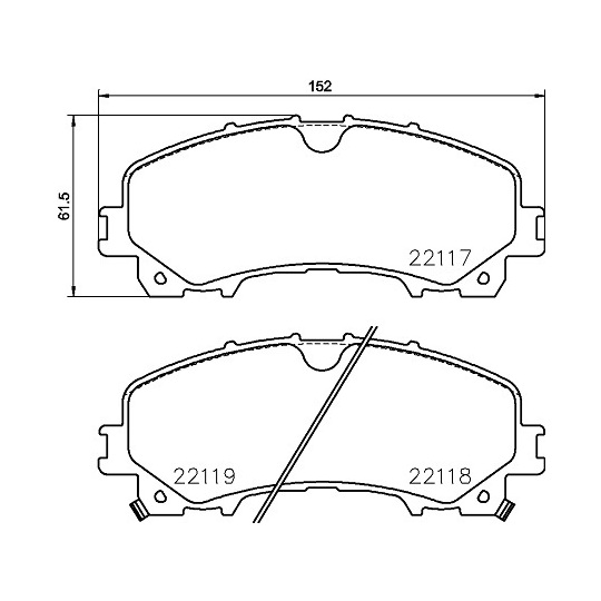 8DB 355 024-621 - Brake Pad Set, disc brake 