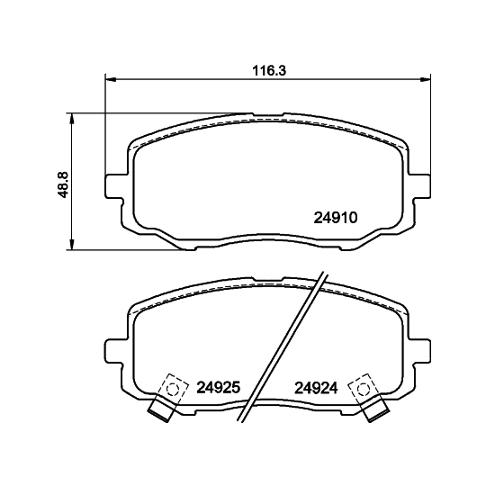 8DB 355 014-901 - Brake Pad Set, disc brake 