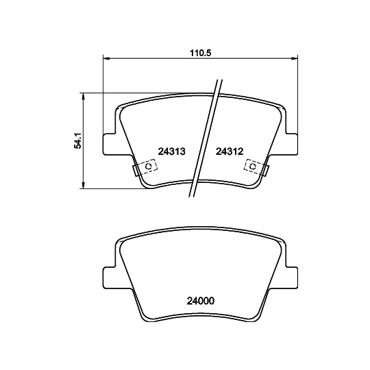 8DB 355 040-041 - Brake Pad Set, disc brake 