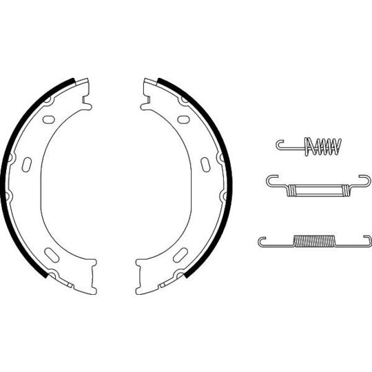 8DA 355 050-291 - Brake Shoe Set, parking brake 