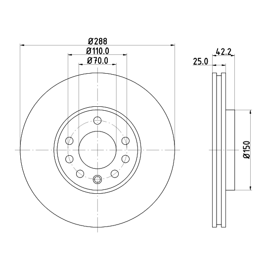 8DD 355 104-681 - Bromsskiva 