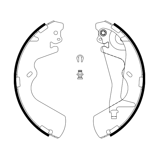 8DB 355 002-291 - Brake Shoe Set 