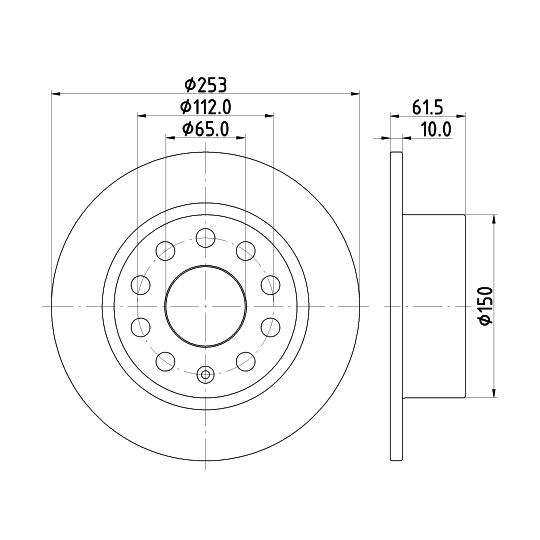 8DD 355 132-281 - Bromsskiva 