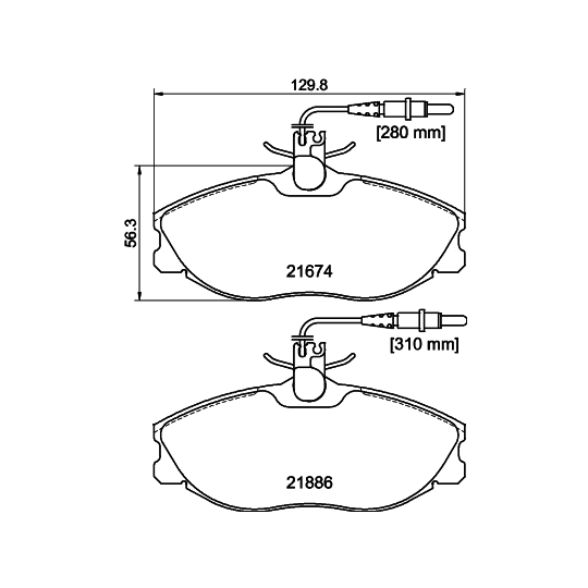 8DB 355 018-221 - Brake Pad Set, disc brake 