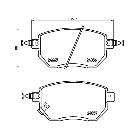 8DB 355 011-101 - Piduriklotsi komplekt,ketaspidur 