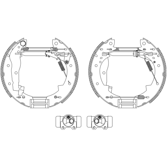 8DB 355 003-851 - Bromsbackar, sats 