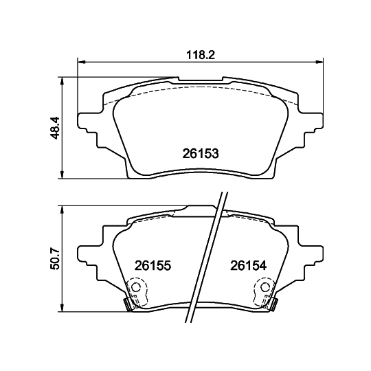 8DB 355 040-221 - Brake Pad Set, disc brake 