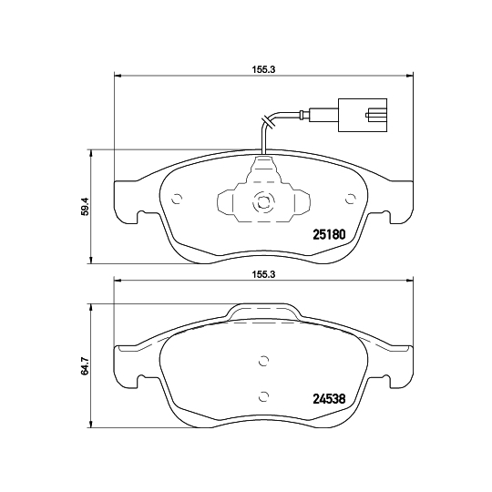 8DB 355 015-521 - Brake Pad Set, disc brake 