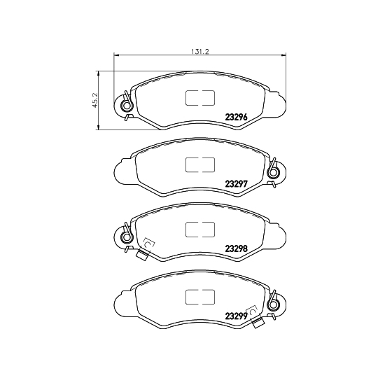 8DB 355 017-011 - Brake Pad Set, disc brake 