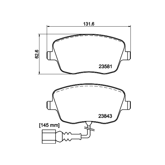 8DB 355 018-811 - Brake Pad Set, disc brake 