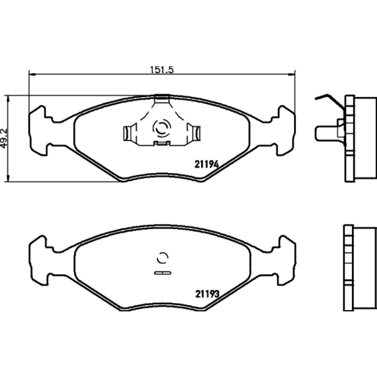 8DB 355 007-441 - Brake Pad Set, disc brake 