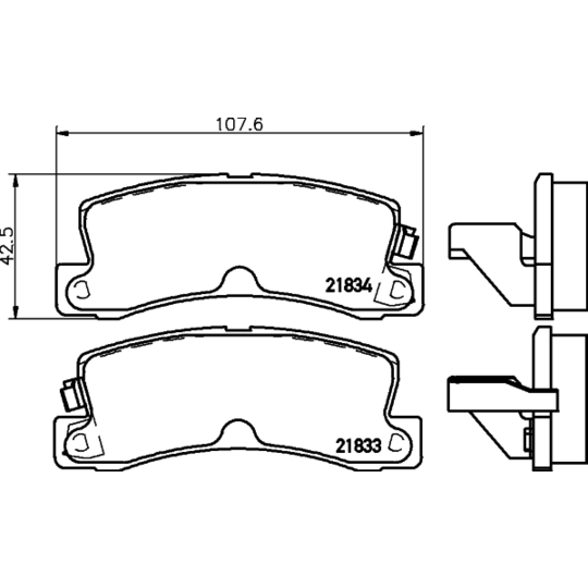 8DB 355 006-431 - Brake Pad Set, disc brake 