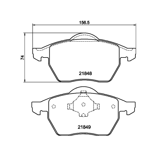 8DB 355 008-001 - Brake Pad Set, disc brake 