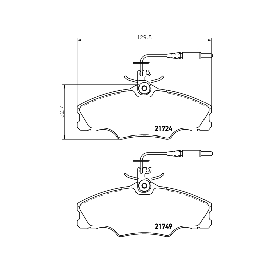 8DB 355 018-201 - Brake Pad Set, disc brake 