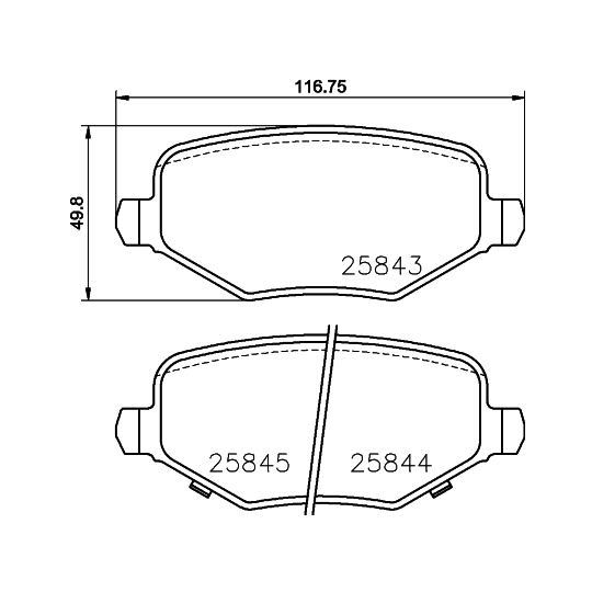 8DB 355 024-811 - Piduriklotsi komplekt,ketaspidur 