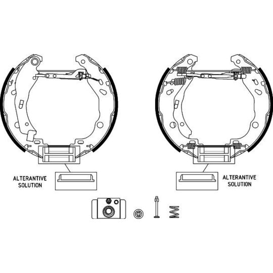 8DB 355 022-511 - Brake Shoe Set 