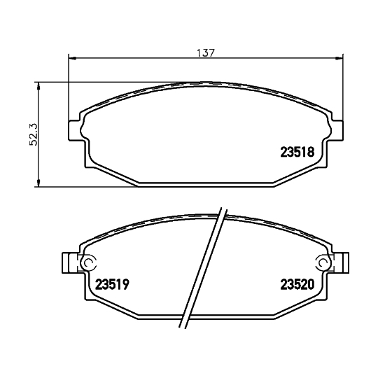 8DB 355 009-961 - Brake Pad Set, disc brake 