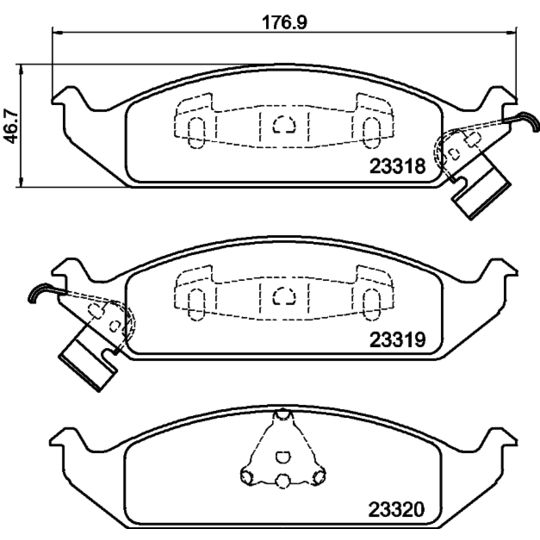 8DB 355 013-281 - Brake Pad Set, disc brake 