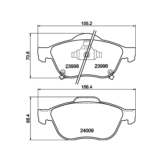 8DB 355 011-041 - Brake Pad Set, disc brake 