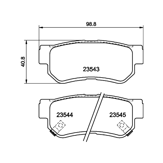 8DB 355 009-971 - Brake Pad Set, disc brake 