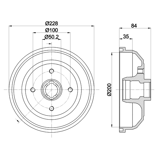 8DT 355 301-161 - Brake Drum 