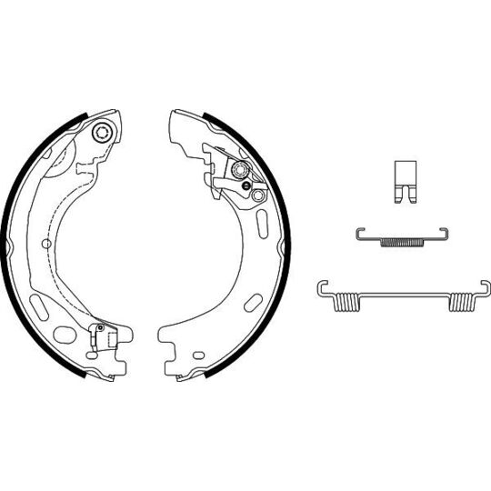 8DA 355 051-001 - Brake Shoe Set, parking brake 