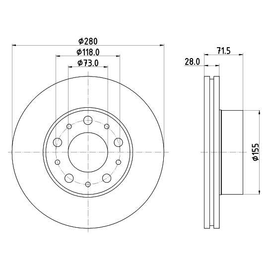 8DD 355 125-421 - Brake Disc 