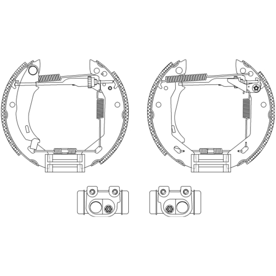 8DB 355 003-671 - Bromsbackar, sats 