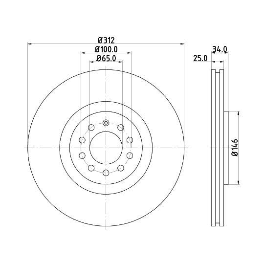 8DD 355 106-731 - Bromsskiva 