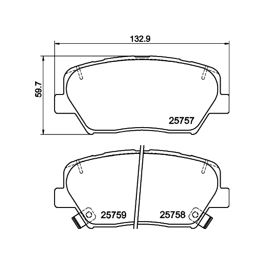 8DB 355 025-911 - Brake Pad Set, disc brake 