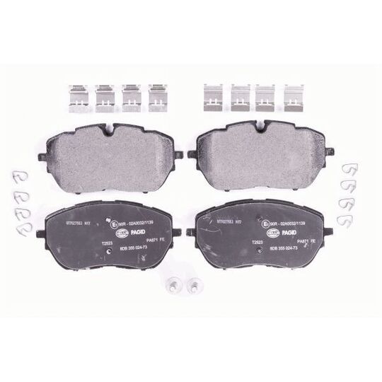 8DB 355 024-731 - Piduriklotsi komplekt,ketaspidur 