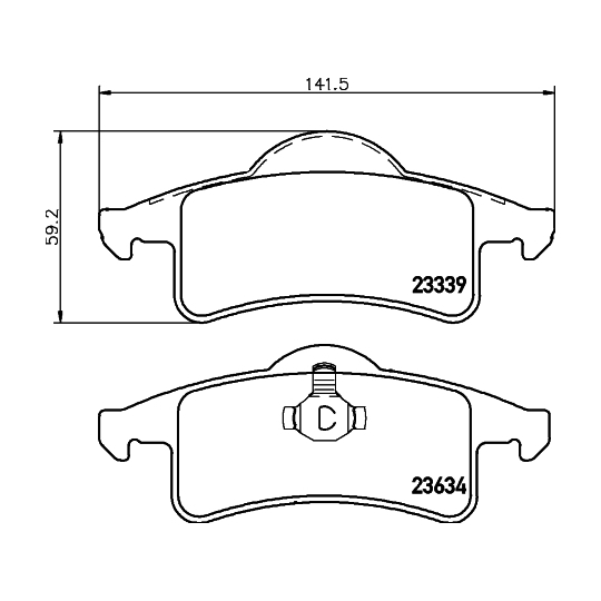 8DB 355 009-891 - Brake Pad Set, disc brake 