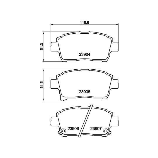 8DB 355 010-901 - Brake Pad Set, disc brake 