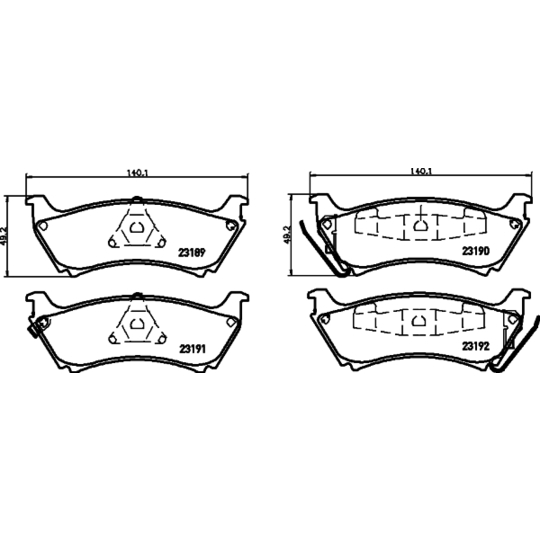 8DB 355 008-671 - Brake Pad Set, disc brake 