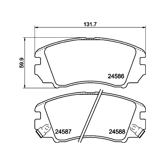 8DB 355 013-521 - Piduriklotsi komplekt,ketaspidur 