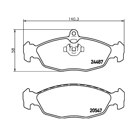 8DB 355 013-031 - Piduriklotsi komplekt,ketaspidur 