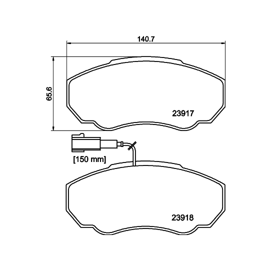 8DB 355 010-391 - Brake Pad Set, disc brake 