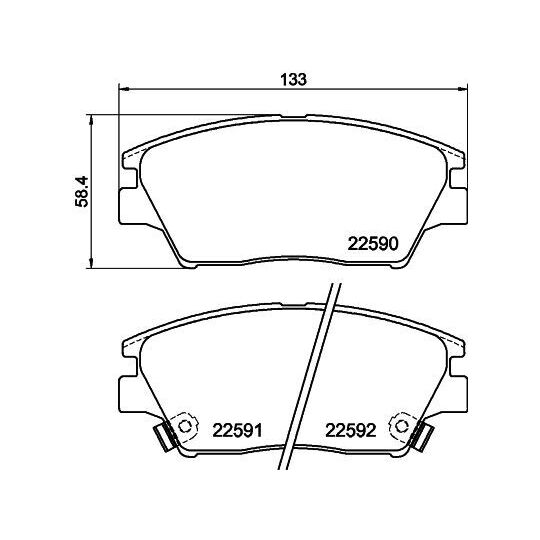 8DB 355 025-741 - Brake Pad Set, disc brake 