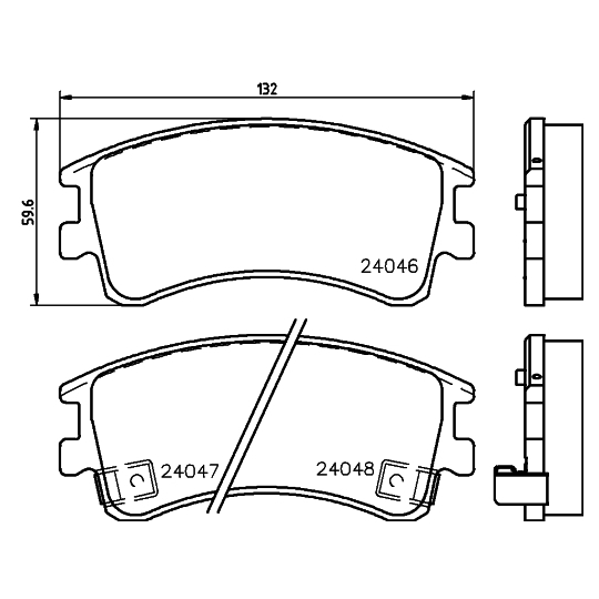 8DB 355 011-141 - Brake Pad Set, disc brake 