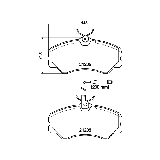 8DB 355 017-841 - Brake Pad Set, disc brake 