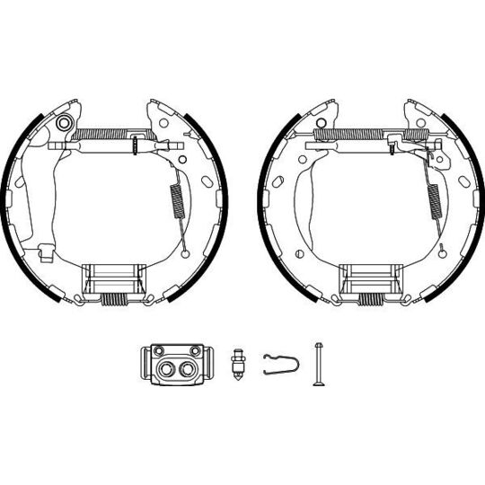 8DB 355 022-551 - Bromsbackar, sats 