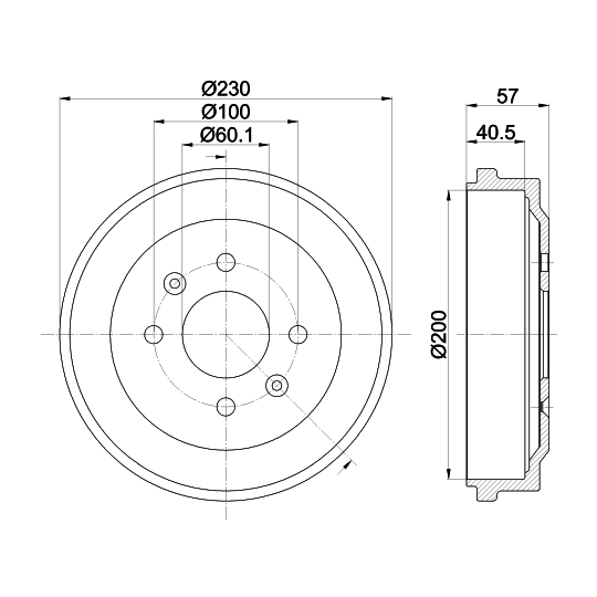 8DT 355 303-371 - Brake Drum 