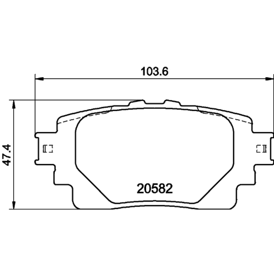 8DB 355 040-121 - Brake Pad Set, disc brake 