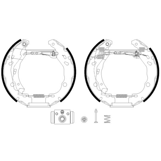 8DB 355 038-121 - Bromsbackar, sats 