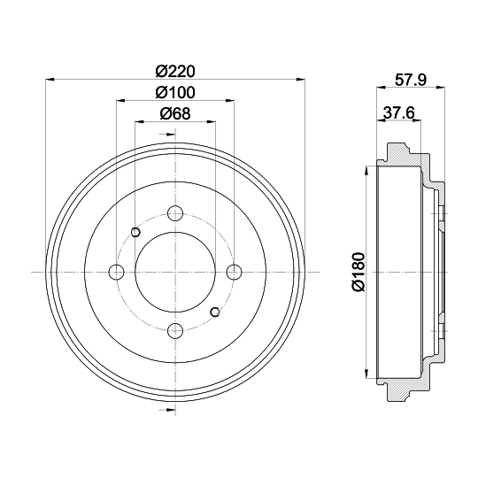 8DT 355 301-481 - Brake Drum 